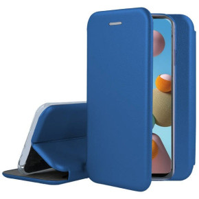 Луксозен кожен калъф тефтер ултра тънък Wallet FLEXI и стойка за Samsung Galaxy A20s A207F син  